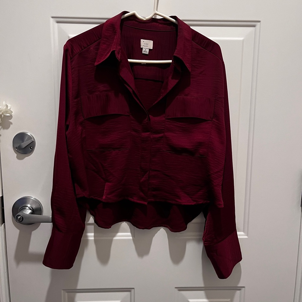 Business Casual slightly cropped button up
